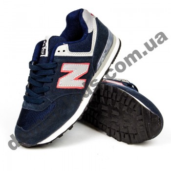 Детские кроссовки New Balance подростковые темно-синие